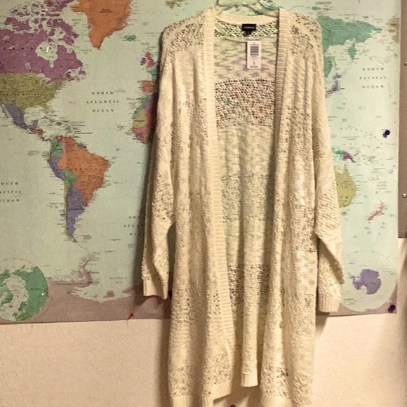 TORRID OPEN STITCH CARDIGAN OPEN FRONT SWEATER. PRISTINE, 5X. NWT - Picture 13 of 14